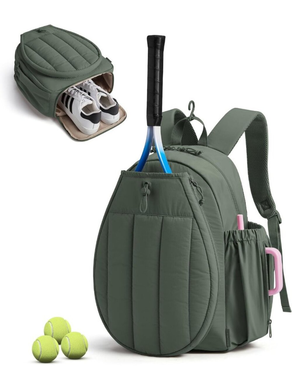 Stylish Quilted Tennis Gym Bag for Women | Versatile Pickleball & Laptop